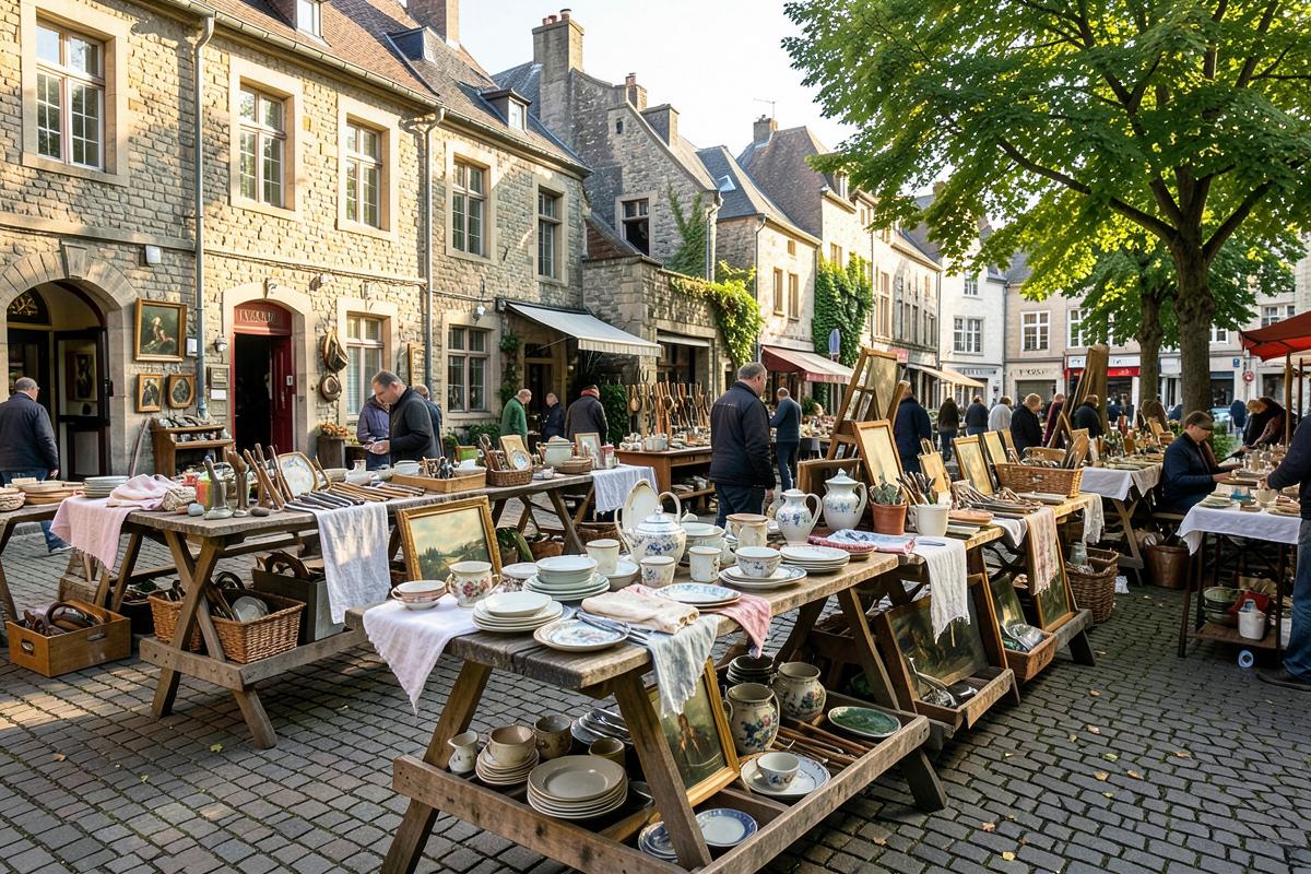 Stalls at Brocante d'Arlon