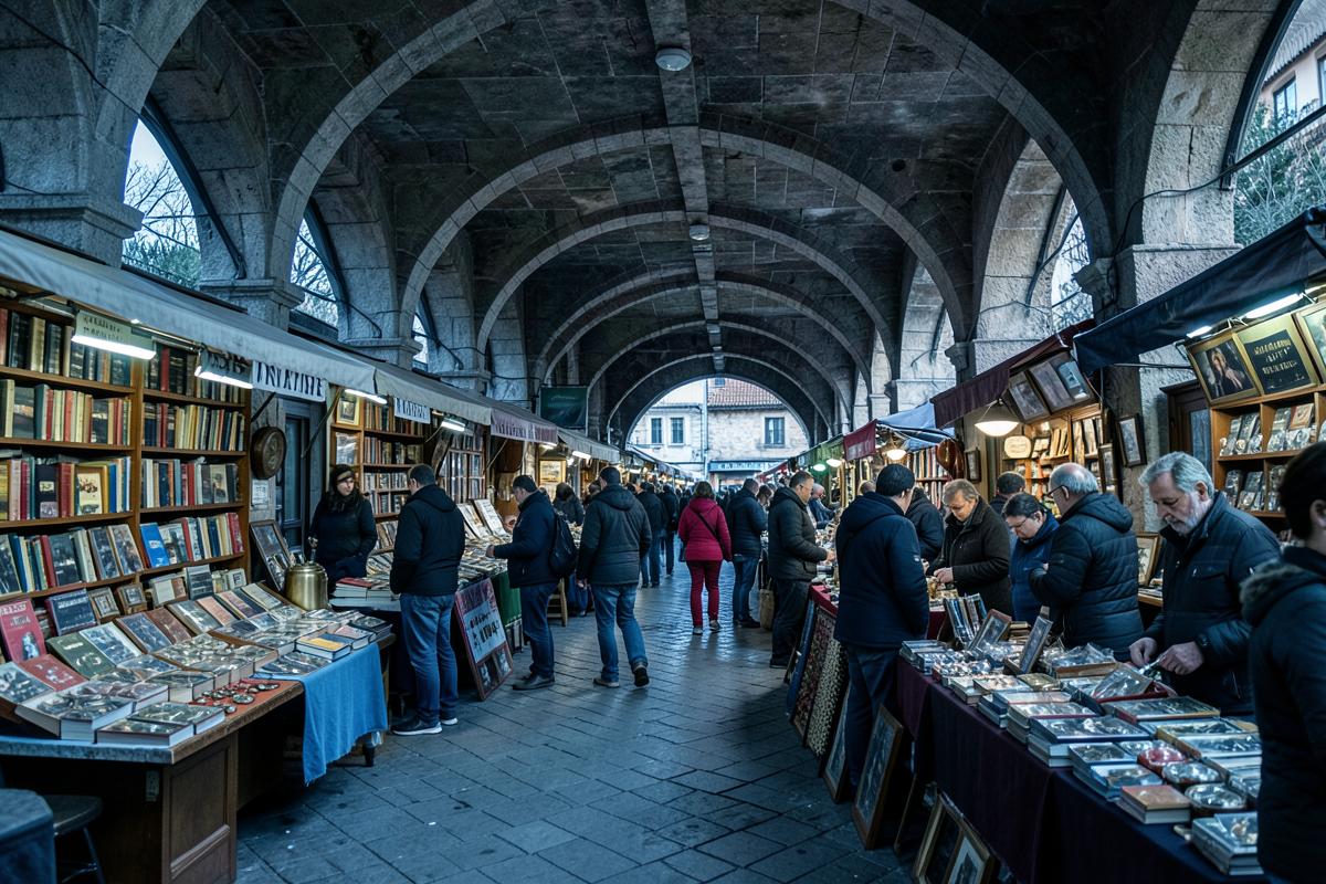 Stalls at Mercado de Plaza Nueva