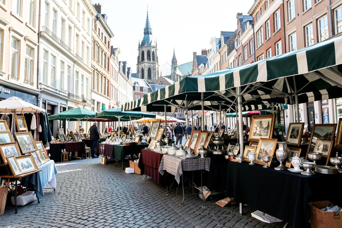 Stalls at Antiekmarkt Grote Zavel / Grand Sablon