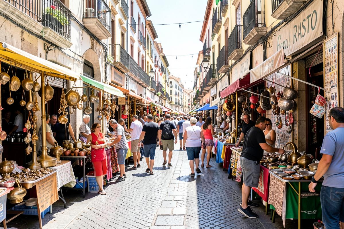 Stalls at El Rastro