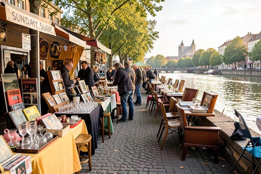 Stalls at Trödelmarkt Auenweg