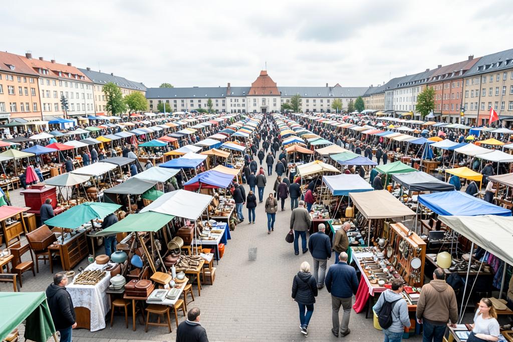 Stalls at agra Antik- und Trödelmarkt