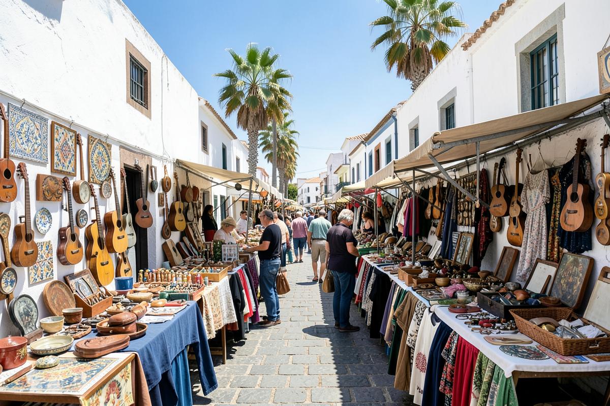 Stalls at Rastro de Málaga
