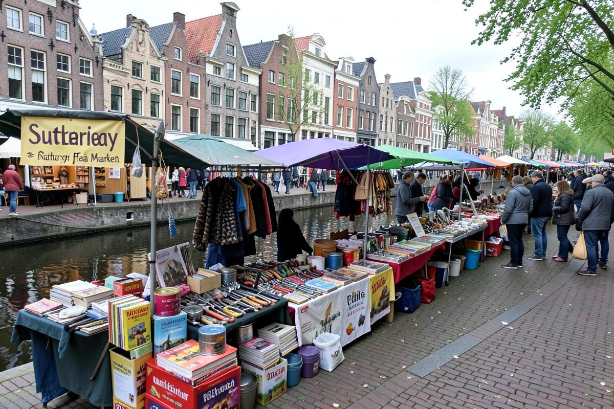 Stalls at Vredenburg Vlooienmarkt