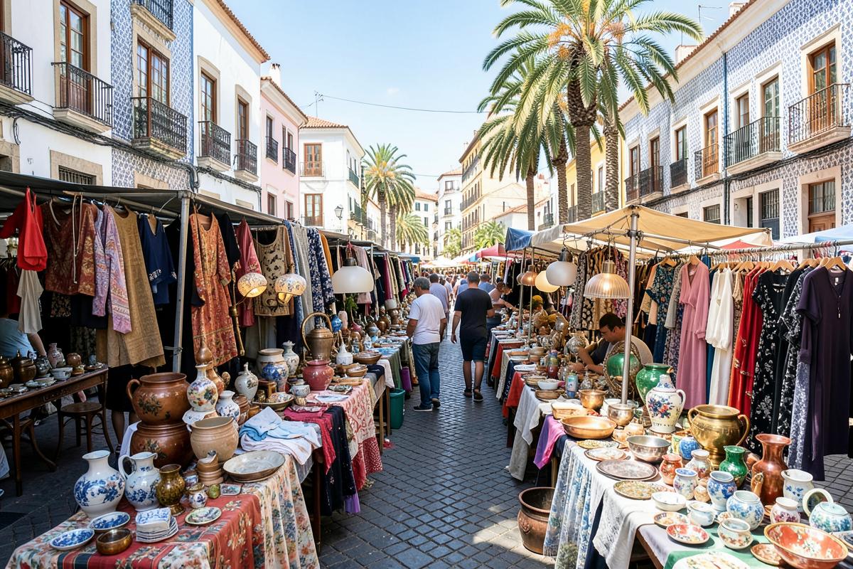 Stalls at Rastro de Valencia